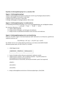 Repetition af stofm&aelig;ngdeberegninger for 2.c, december 2021