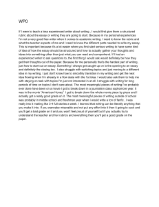Personal Reflection on Writing Challenges and Strategies