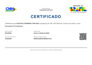 Certificado de Forma&ccedil;&atilde;o de Condutores - Minist&eacute;rio dos Transportes