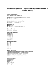 Resumo R&aacute;pido de Trigonometria para Provas (IF e Ensino M&eacute;dio)