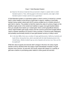 Exam 1 Gold-Standard System