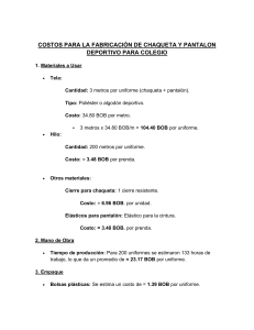 Costos de Fabricaci&oacute;n de Uniforme Deportivo para Colegio