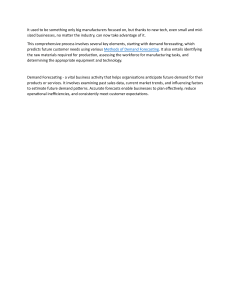 Demand Forecasting in Business