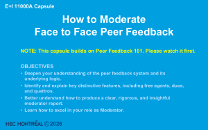 How to Moderate Face-to-Face Peer Feedback: A Guide