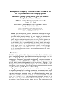 Strategies for Mitigating Microservice Anti-Patterns in Monolithic Legacy Systems