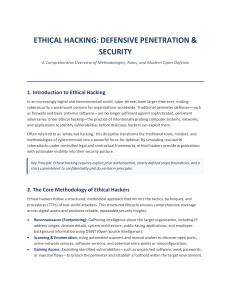 Ethical Hacking: Defensive Penetration & Security