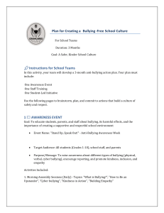 3-Month Anti-Bullying Plan for Schools