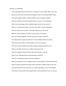 Caribbean Family Studies Exam Questions (SSC 2026)