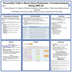 Personality Traits in Board Game Rulebooks: LIWC-22 Analysis