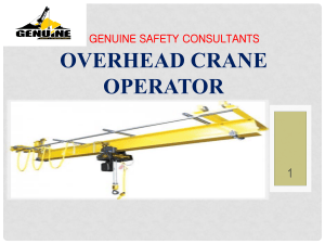 Overhead Crane Operator Safety Manual