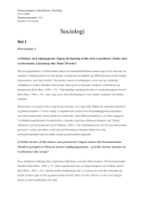 Sociologi Eksamensopgave: Marxisme og Social Teori
