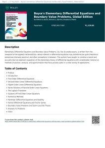 Boyce's Elementary Differential Equations Textbook