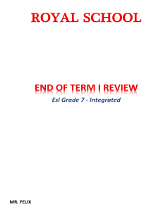 Grade 7 English Grammar Review Exercises