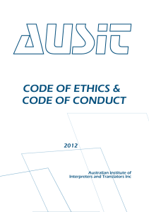 AUSIT Code of Ethics & Conduct 2012