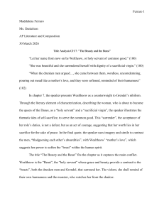 Title Analysis of Beowulf Chapter 7: Beauty and the Beast