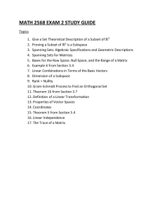 MATH 2568 Exam 2 Study Guide