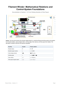 Filament Winder: Mathematical Relations and Control-System Foundations