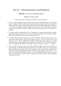 Thermodynamics Tutorial: First Law Problems