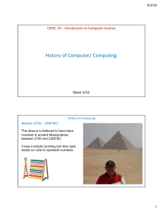 History of Computing: From Abacus to Early Computers
