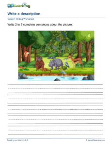 Grade 1 Writing Worksheet: Describe the Picture