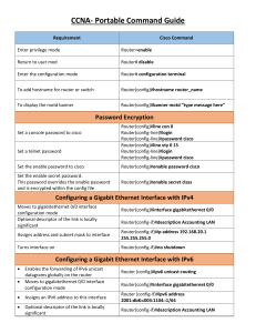 CCNA Portable Command Guide: Cisco IOS Commands
