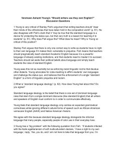 Discussion Questions on Young's 'Should Writers Use Their Own English?'