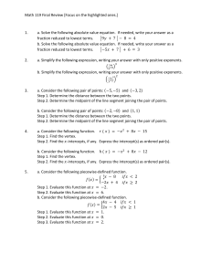 Math 119 Final Review