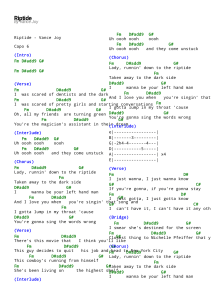 Riptide Chords & Lyrics by Vance Joy