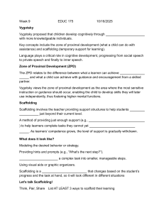 Vygotsky's Sociocultural Theory: ZPD & Scaffolding