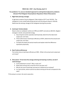 MECH 332 HW7: Thermodynamics Problems