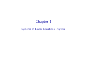 Chapter 1: Systems of Linear Equations