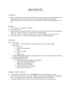 Quiz #2 Study Guide for BADM 341/541 Spring 2026