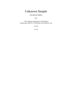Unknown Sample Lab Report: 6061-T6 Aluminum Identification