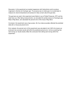 Magnesium and Hydrochloric Acid Lab Report