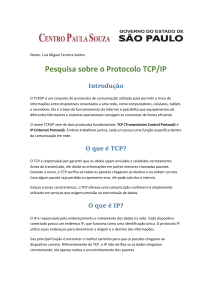 Pesquisa sobre o Protocolo TCP/IP: Fundamentos e Aplica&ccedil;&otilde;es