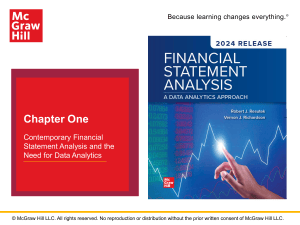 Chapter 1: Financial Statement Analysis & Data Analytics