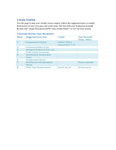 Study Timeline for Professional Exam Prep