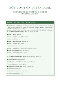 V-ACT Collocations: Make, Do, Have, Take