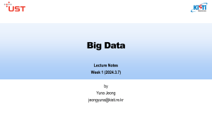 Big Data Lecture Notes Week 1 2024