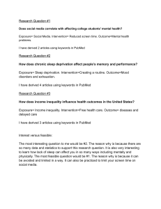 Research Questions on Social Media, Sleep, and Income Inequality