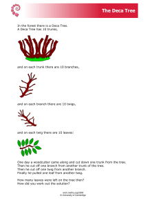 The Deca Tree Math Problem: Counting Leaves