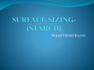 Surface Sizing with Starch: Paper Industry Process