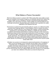 What Makes a Person Successful