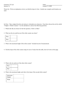 Geometry Lab Worksheet: Slope of Lines (Section 3.4)