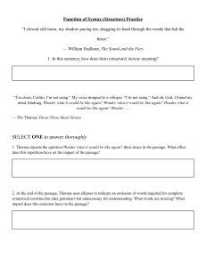 Syntax Structure Practice Worksheet Literary Analysis