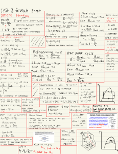 Arkusz formuł Test 3 - Termodynamika