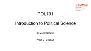 POL101: Introduction to Political Science - Week 2