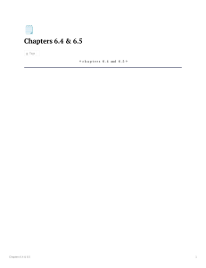 Chapters 6.4 & 6.5: Implicit Differentiation & Related Rates