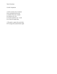 Corrido Assignment: A Student's Mountain Poem