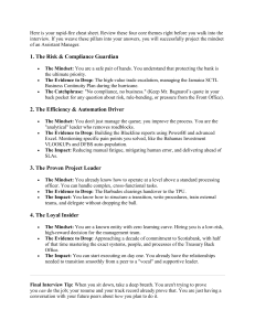 Assistant Manager Interview Cheat Sheet